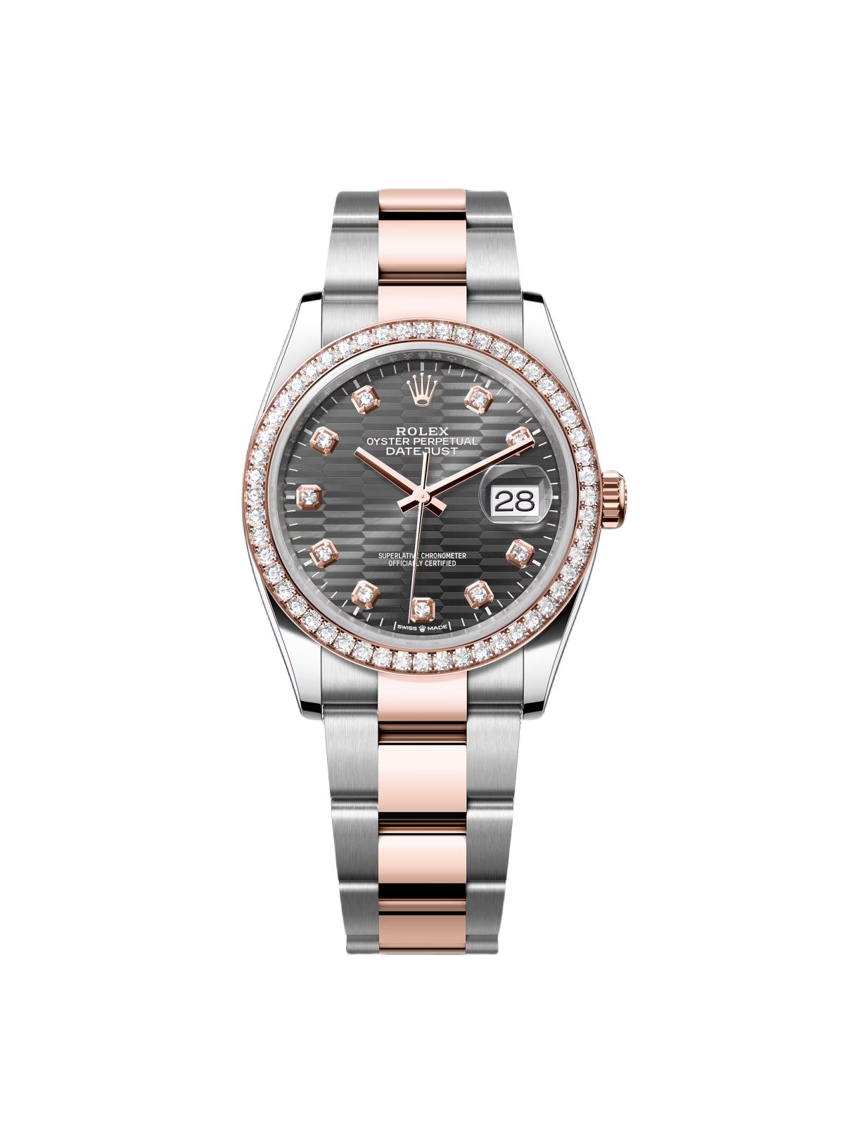 00A252B4-989F-102A-DA03-E88500488A2F Rolex Datejust 36mm 126281 Slate Fluted Motif Diamond Dial Diamond Bezel and Oyster Bracelet - Image 1