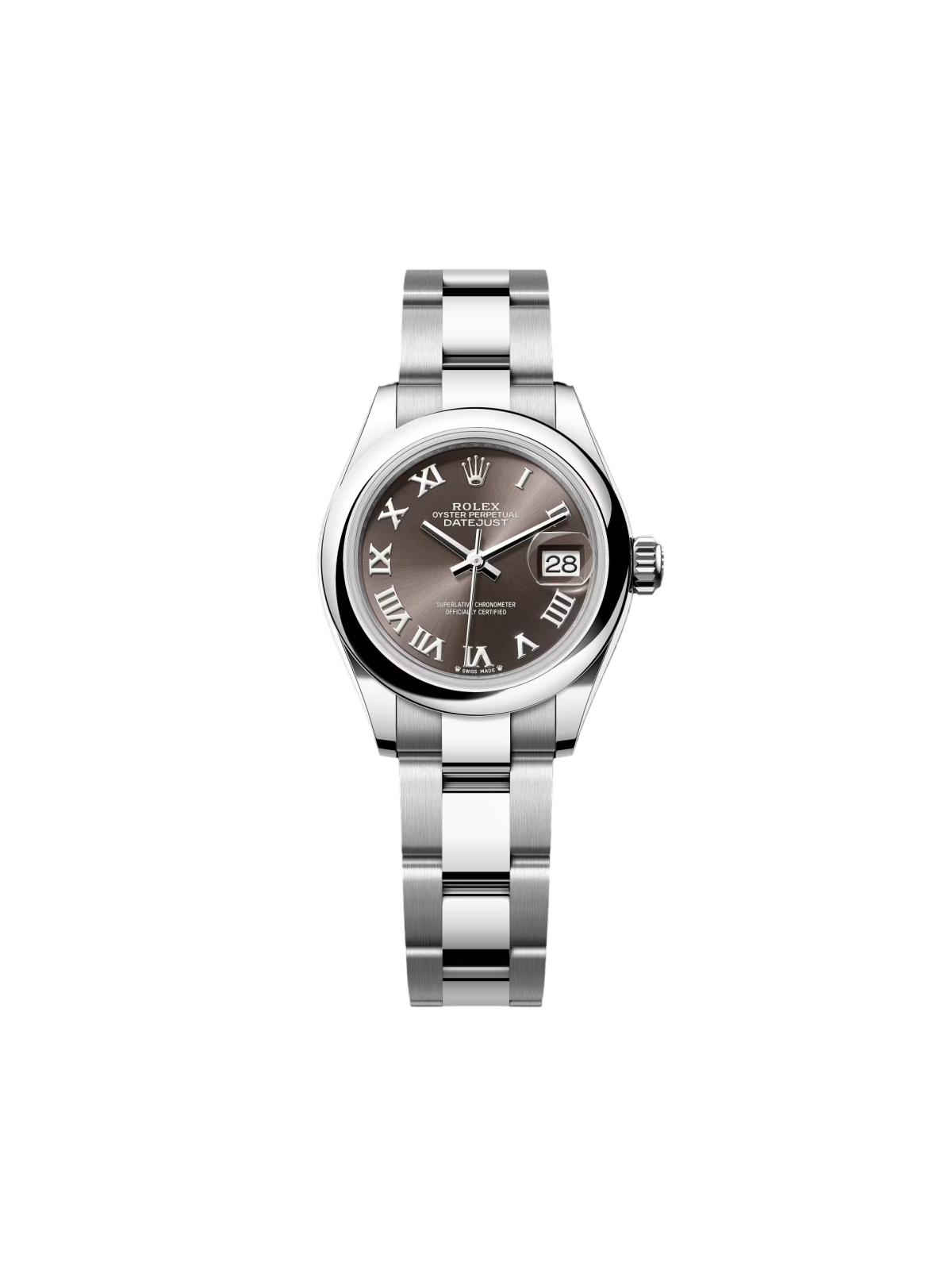 012697F3-2692-FD1C-8CEF-E03C465C91F5 Rolex Lady-Datejust 28mm m279160 Oyster Perpetual Dark Grey Dial Oyster Bracelet - Image 1