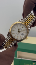 Rolex  Datejust 41mm 126333 White Index Oyster Steel and Yellow Gold Mens Watch - Image 13