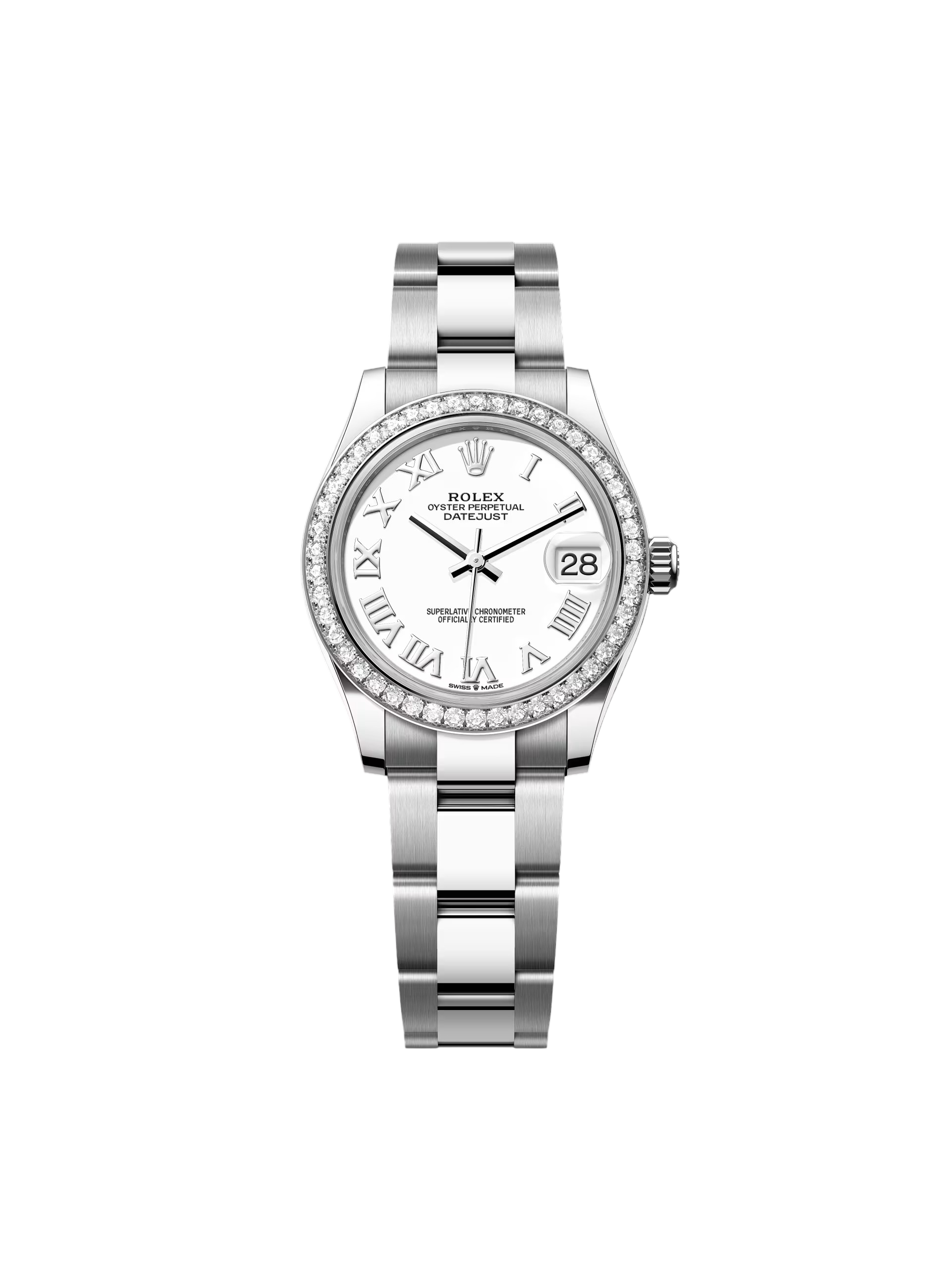 0BF3FDCD-8259-6B90-5DF3-E57854A1C4FA Rolex Datejust m278384RBR-0013/0014 White 31mm Dial Oyster Watch - Image 1