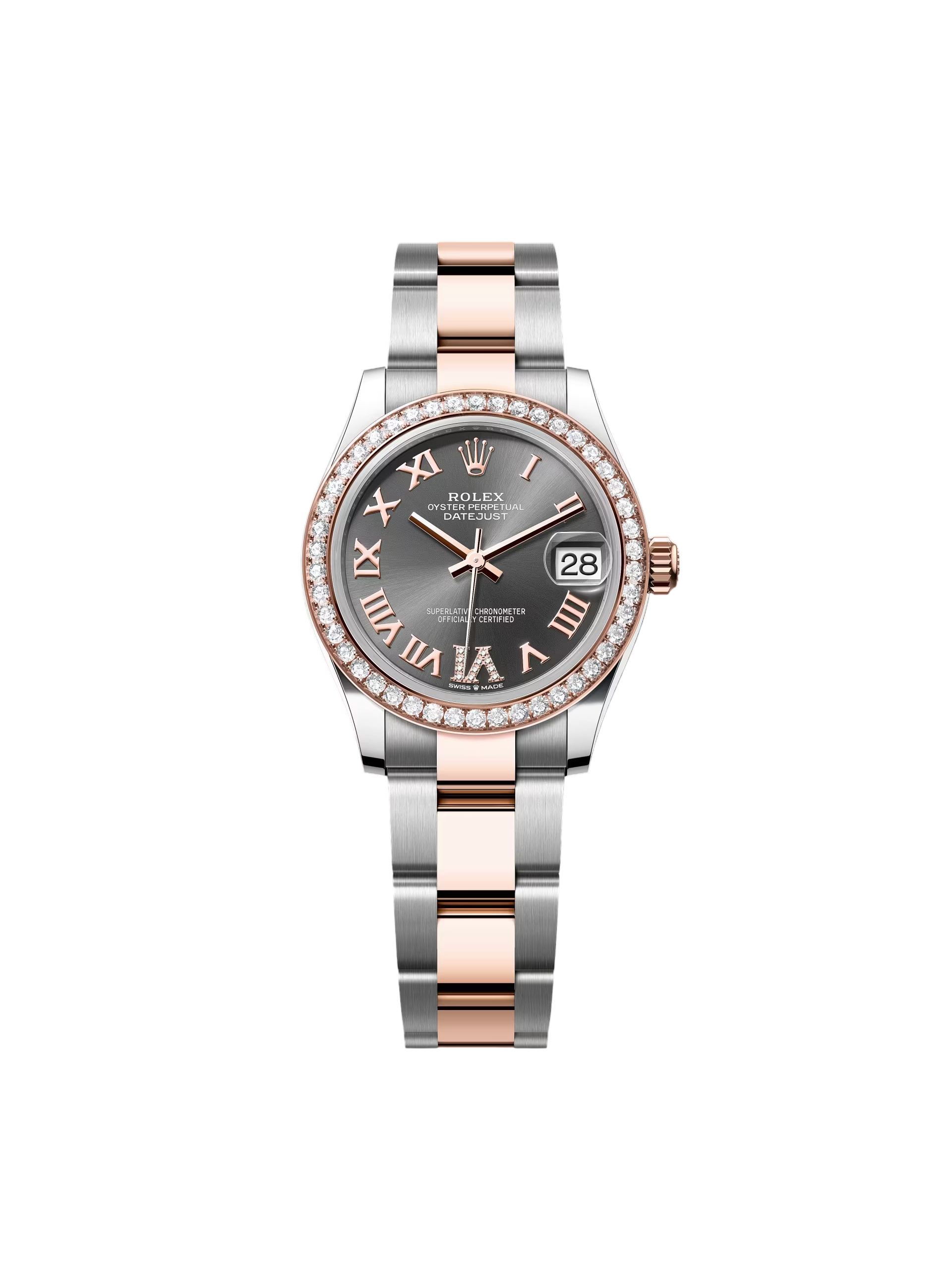 0C54EBC6-8CFD-019E-6BFD-91B809E5D390 Rolex Datejust m278381-0029/0030 Slate Roman Diamond Dial Diamond-Set Bezel 31mm - Image 1
