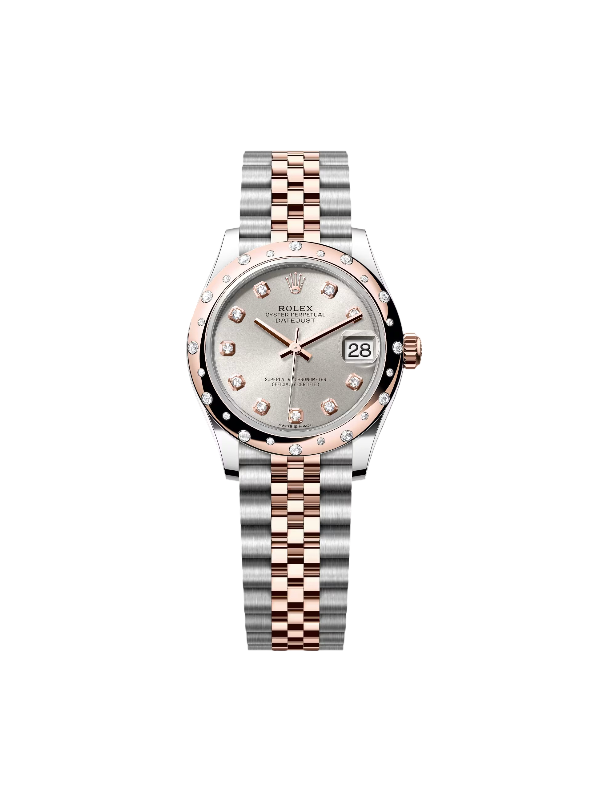 1867E72F-FE5E-1EBF-4D9F-084B18A36B8B Rolex Datejust m278341-0015/0016 Silver Dial 31mm Oyster Bracelet - Image 1