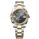 Rolex  Datejust 41mm 126333 Two-Tone Yellow Gold Fluted Bezel Wimbledon Dial Oyster