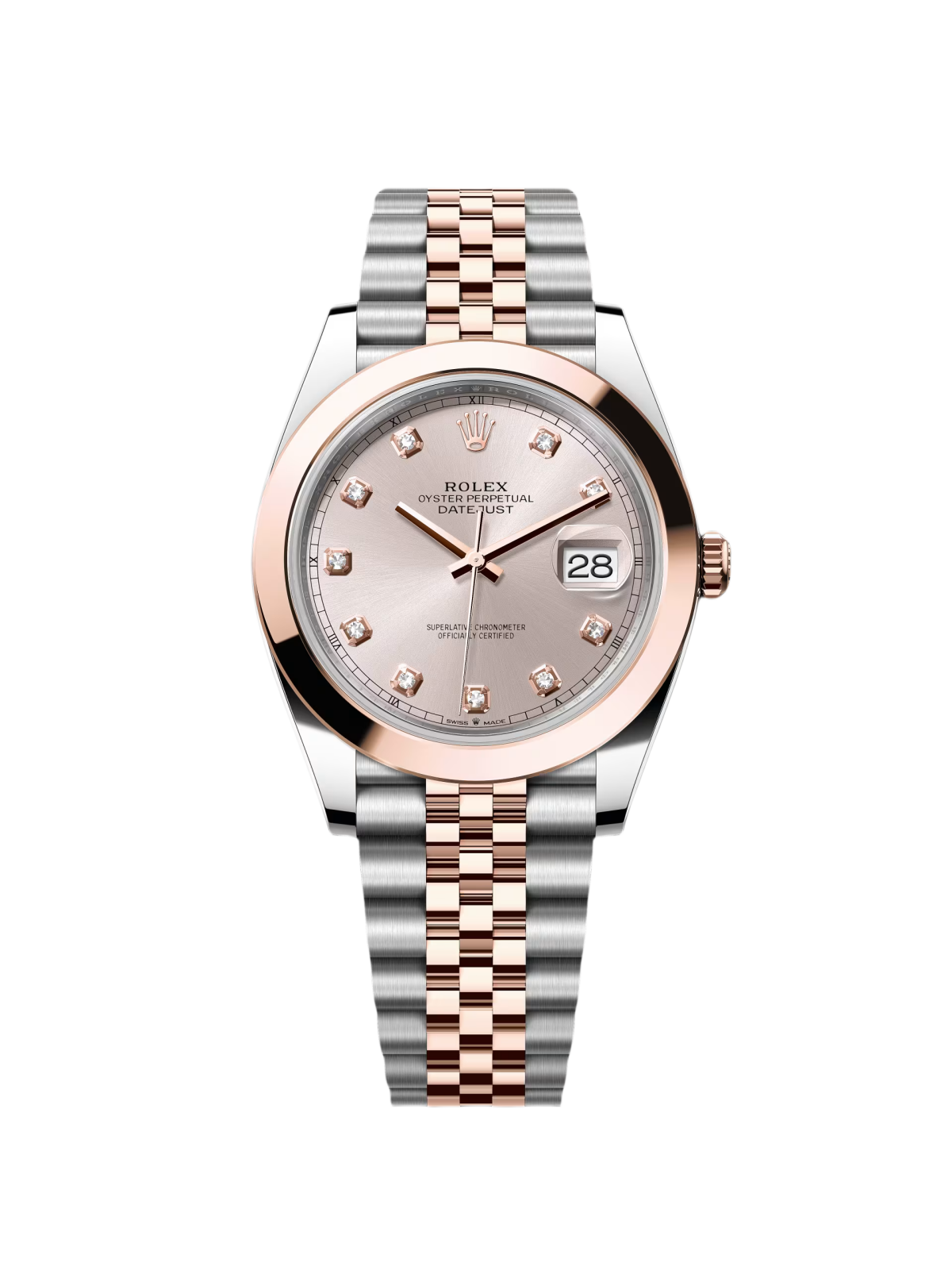 26942F06-CF0B-7267-107A-9DE92F113A0F Rolex Datejust 41mm 126301 Sundust Diamond Jubilee Steel and Everose Gold Watch - Image 1