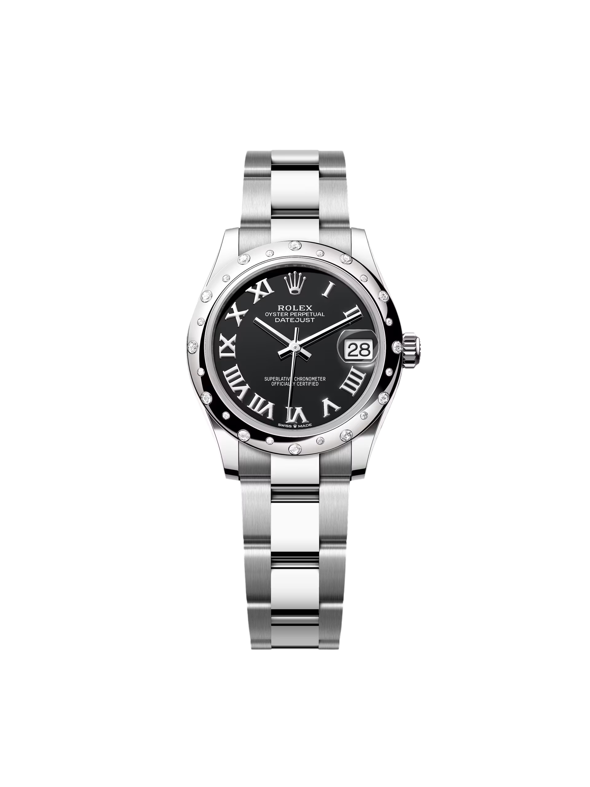 26F36E53-E92A-8A69-5836-49B30324227F Rolex Datejust m278344 Bright Black Dial 31mm Domed Diamond - Image 1