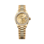 Rolex Lady-Datejust 279138RBR Champagne 28mm Dial President Bracelet Watch