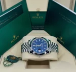 Rolex Datejust 41mm 126300 Blue Index Jubilee Stainless Steel Men’s Watch - Image 8
