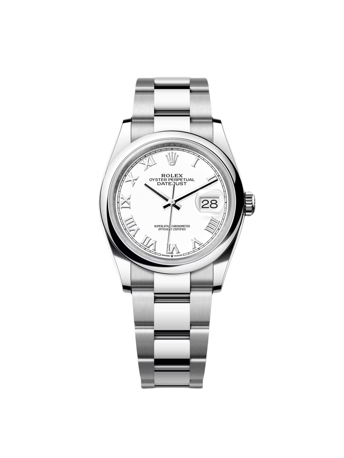 2D96E270-140F-9079-07D2-3D9148152EEF Rolex Datejust 36mm 126200 Stainless Steel White Roman Dial Oyster - Image 1