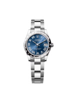 Rolex Datejust m278344-0035/0036 Bright Blue Dial 31mm Domed Diamond Oyster Watch