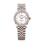 Rolex Datejust m278381RBR 31mm White Roman Dial Diamond-Set Bezel