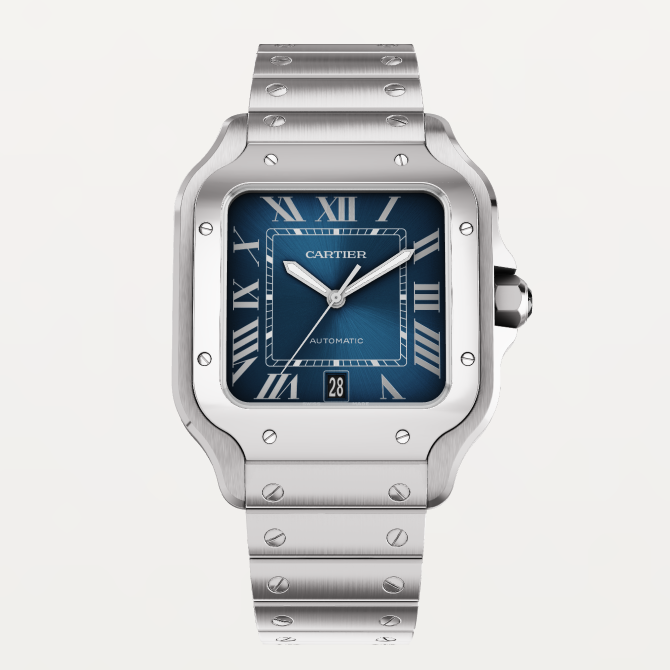 34AFE4E8-BDD8-6F2A-0D5A-63AEDF74C0E4 Cartier SANTOS BLUE 39.8mm - Image 1