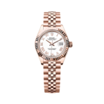 Rolex Lady-Datejust 28mm 279175 White Roman Dial President Rose Gold