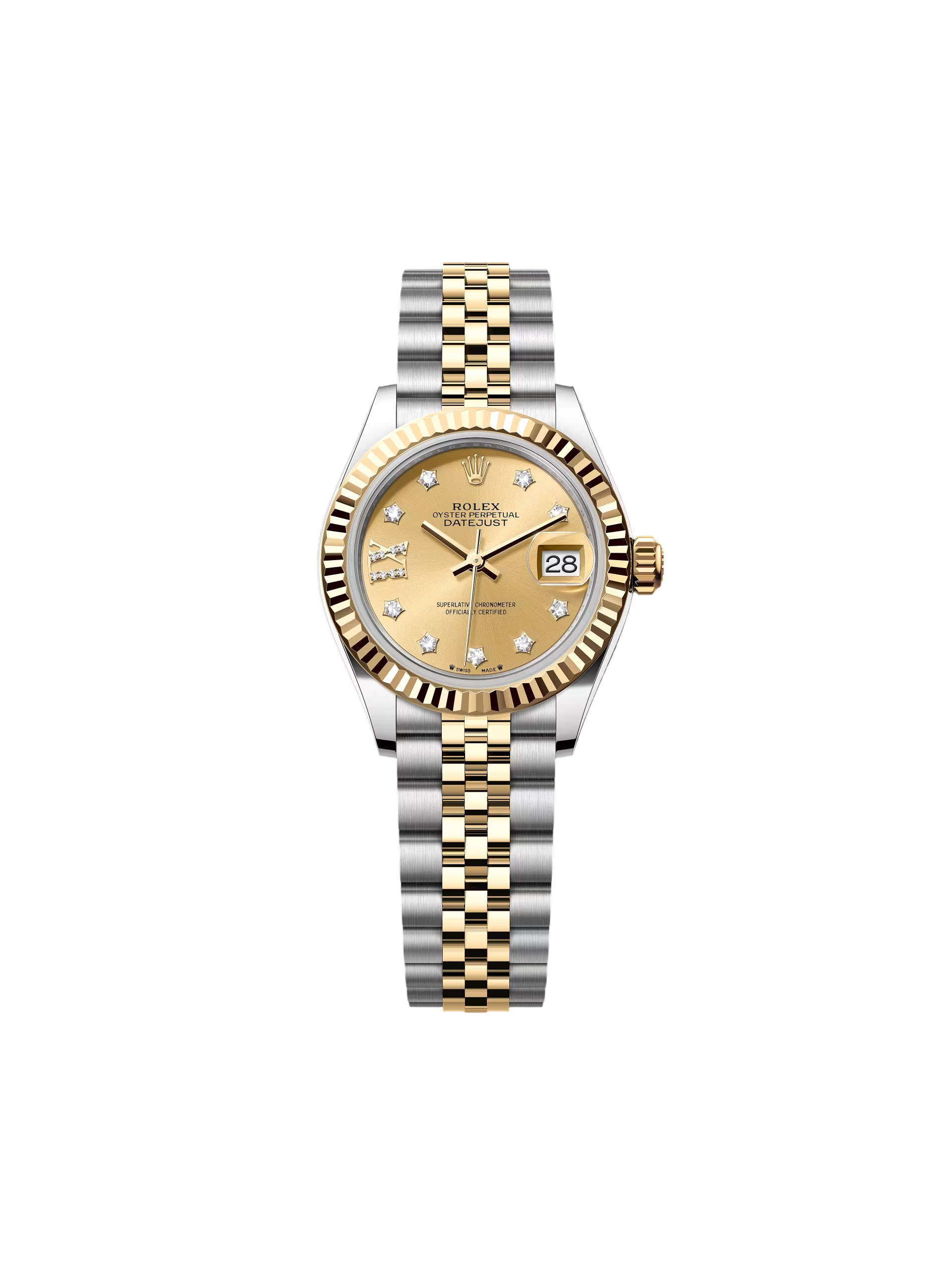 371311D1-D01A-A22C-63B0-60C799DAC959 Rolex Lady-Datejust 28mm 279173 Champagne Diamond Dial Oyster Bracelet - Image 1