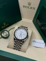 Rolex Datejust 41mm Smooth Bezel White Roman Dial Jubilee - 126300 - Image 6