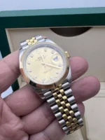 Rolex Datejust 41mm 126303 Champagne Diamond Jubilee Steel and Yellow Gold Mens Watch - Image 9