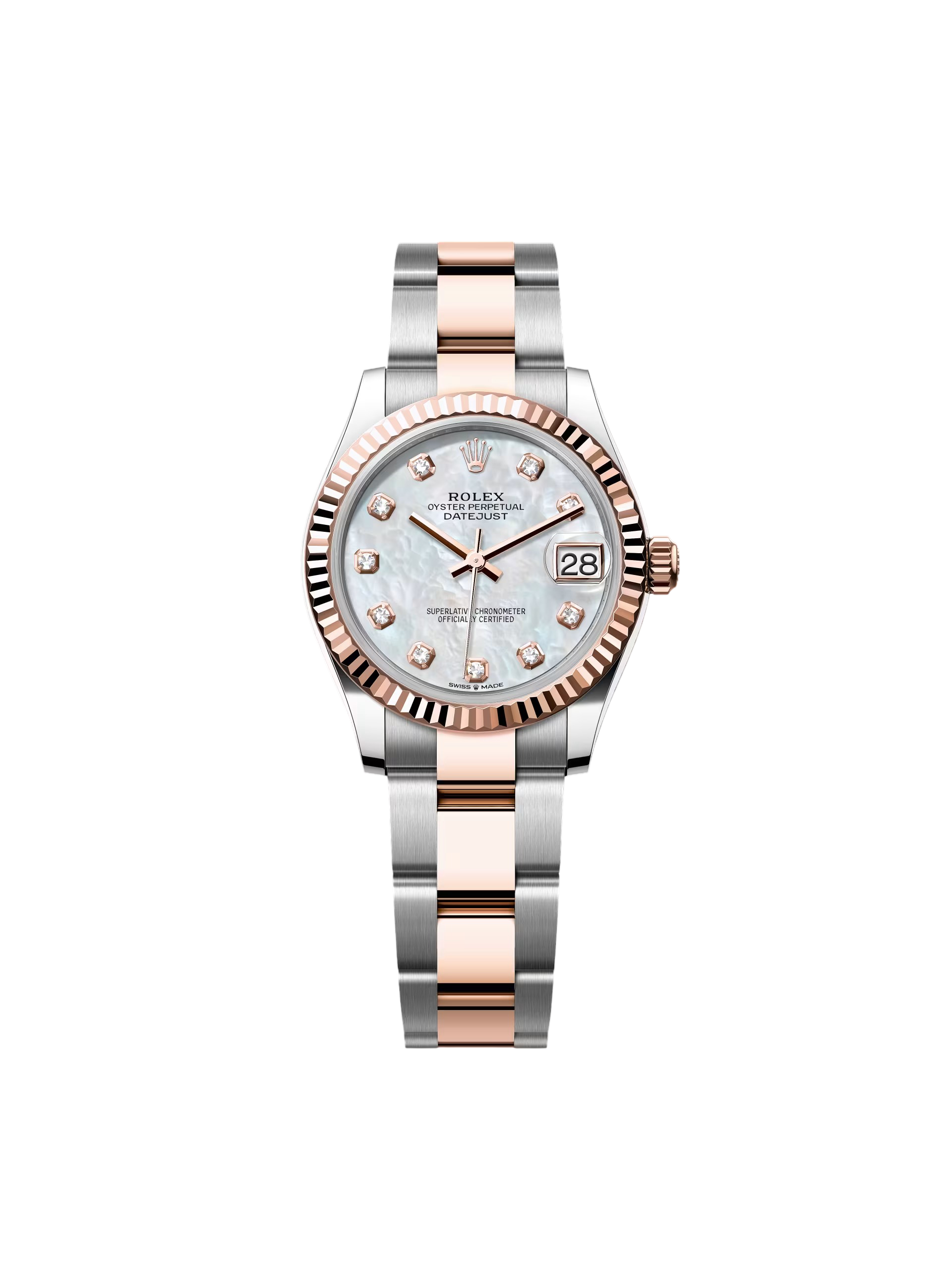 3D888B41-8859-73F8-CEF6-34552C299517 Rolex Datejust m278271-0025/0026 White Mother-of-Pearl 31mm Dial Oyster Bracelet Watch - Image 1