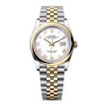 Rolex  Datejust 126203 White Roman Dial 36mm Domed Bezel