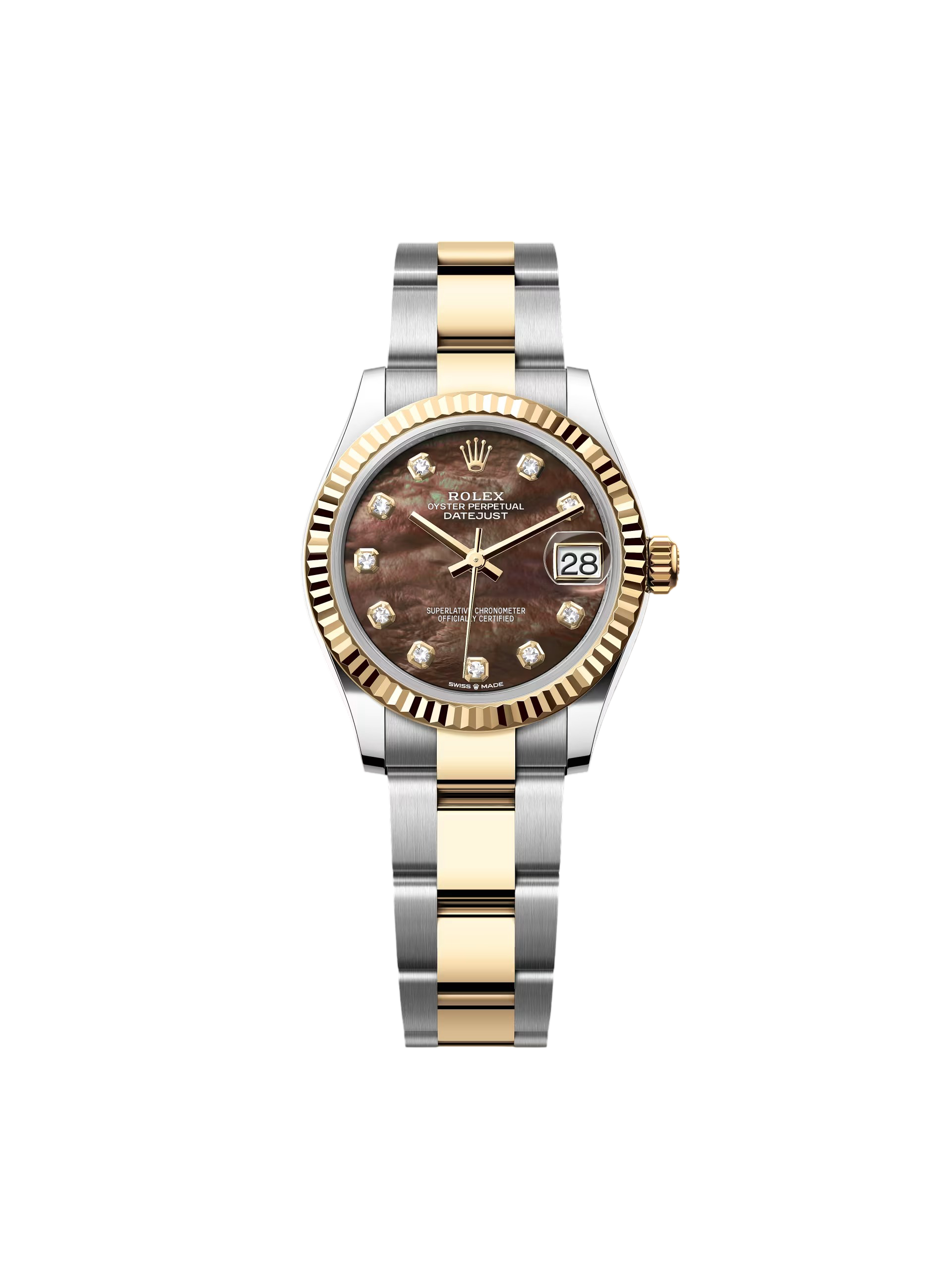 415E6462-FE63-1E77-49CD-92B5556FB706 Rolex Datejust m278273-0023/0024 31mm Black Mother-of-Pearl Dial Stainless Steel and Yellow Gold Oyster Watch - Image 1