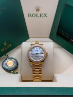 Rolex  Lady-Datejust 28mm 279138RBR White Mother-of-Pearl Dial President Bracelet Watch - Image 3