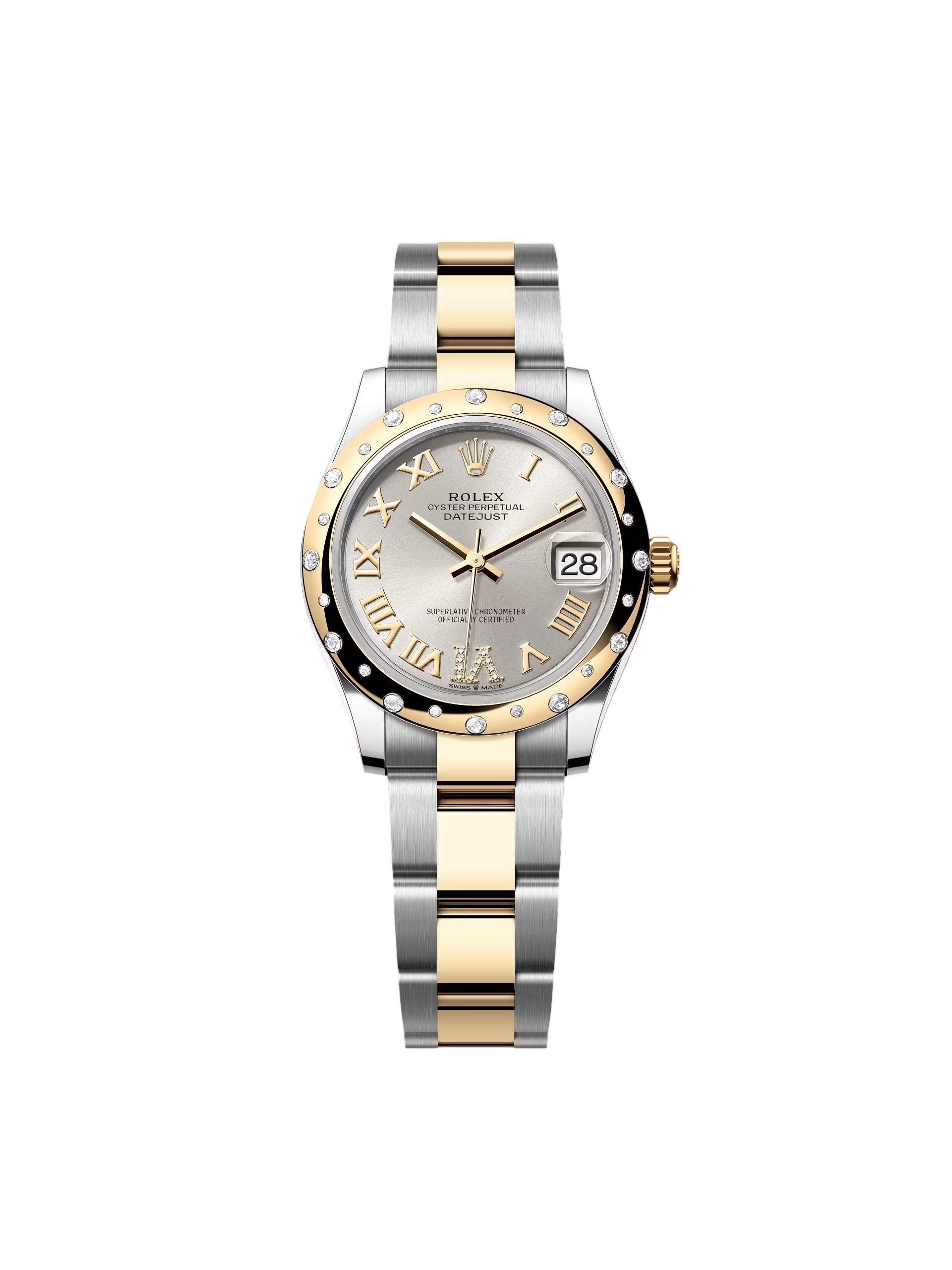 4EE3C9A0-E5C6-A657-D10A-7B8D923277DD Rolex Datejust m278343-0003/0004 Silver Dial Yellow Rolesor Oyster Watch - Image 1