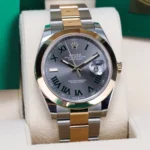 Rolex Datejust 41mm 126303 Slate Roman Oyster Steel and Yellow Gold Mens Watch - Image 4