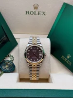 Rolex Datejust m278243-0023/0024 31mm Black Mother-of-Pearl Dial Yellow Rolesor Oyster Watch - Image 3