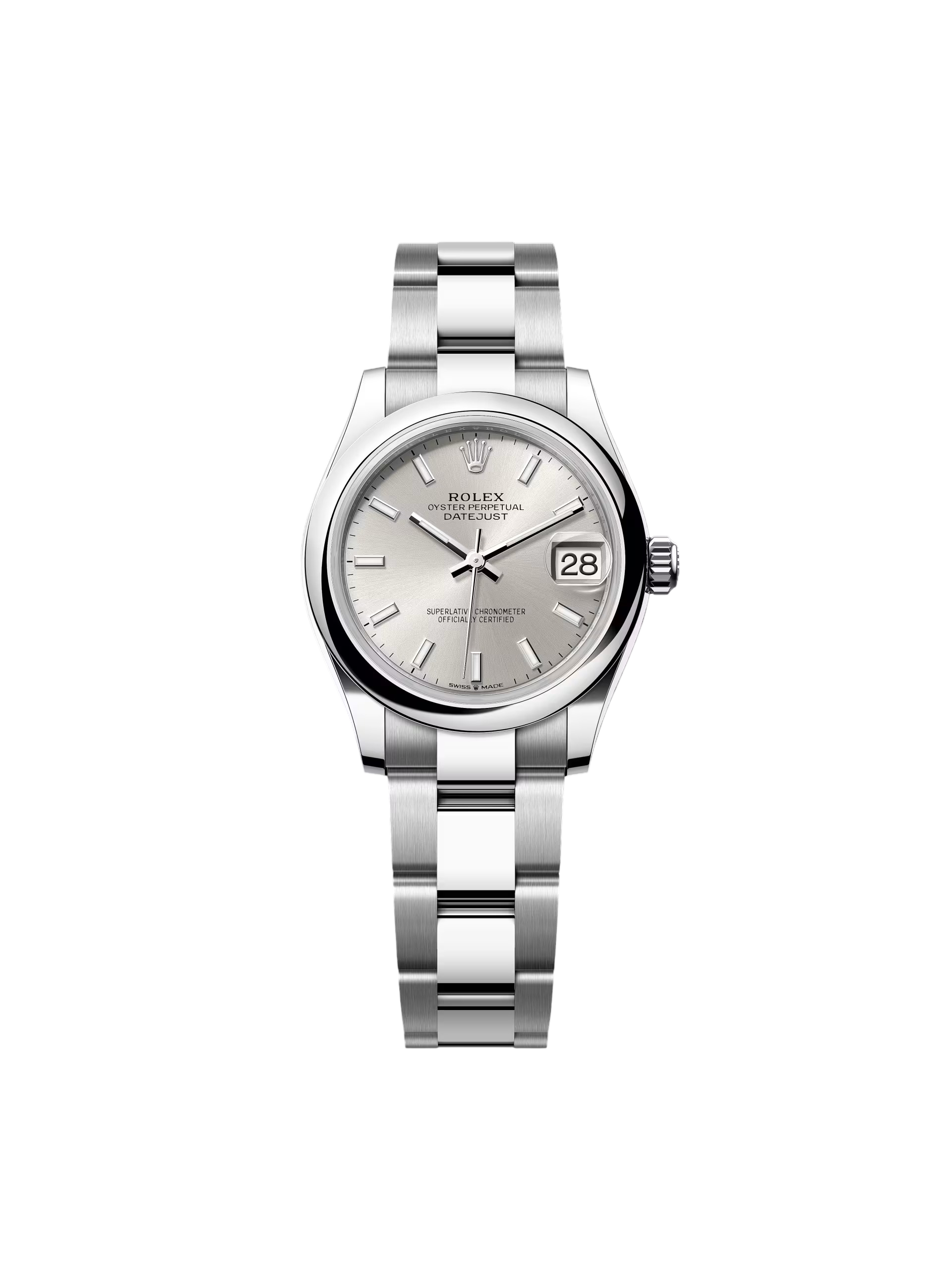 565C8161-1885-89CE-0E6A-D6481B600822 Rolex Datejust m278240-0005/0006 31mm Silver Index Domed Bezel Oyster Oystersteel - Image 1