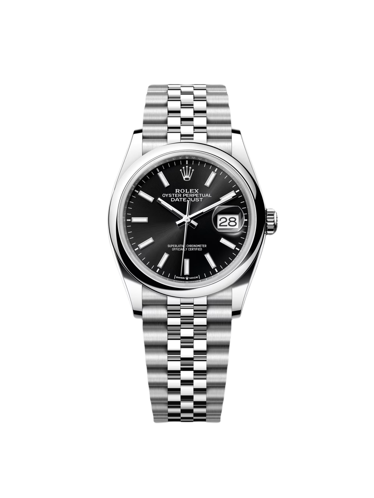 599B1539-1FA4-524E-3EF7-1C25BEE62566 Rolex Datejust 36mm 126200 Stainless Steel Black Dial Jubilee Watch - Image 1