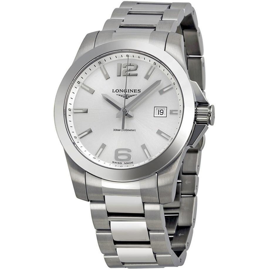 59EC002C-C5ED-163D-06E5-F4622D3C2305 Longines Men's L36594766 Conquest Stainless Steel Watch - Image 1