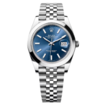 Rolex Datejust 41mm 126300 Blue Index Jubilee Stainless Steel Men’s Watch