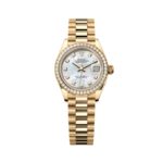 Rolex  Lady-Datejust 28mm 279138RBR White Mother-of-Pearl Dial President Bracelet Watch