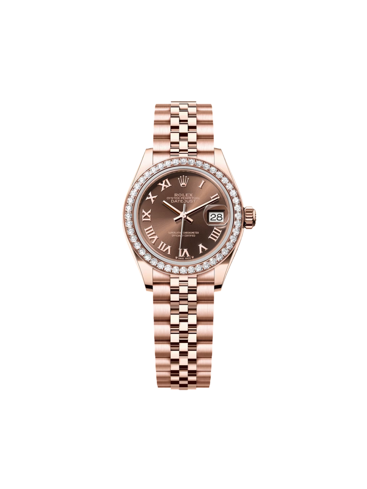 6ECD32E0-B1AC-B571-D239-57C70753DCF3 Rolex Lady-Datejust 28mm 279135RBR Chocolate Roman Dial - Image 1