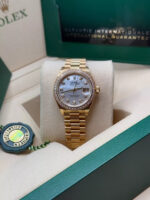 Rolex  Lady-Datejust 28mm 279138RBR White Mother-of-Pearl Dial President Bracelet Watch - Image 9