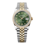 Rolex  Datejust 36mm 126283 Olive Green Dial Jubilee Bracelet Watch