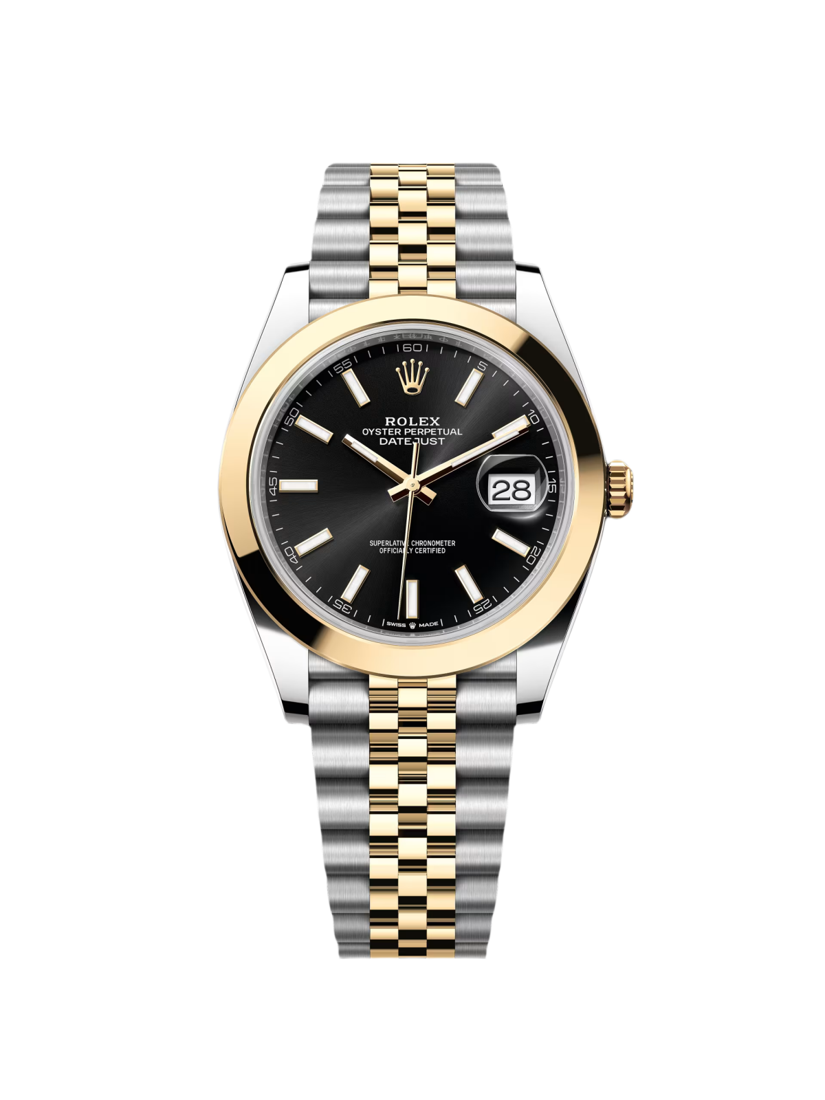 75111261-F196-0B7E-51B8-FD2401E70CA7 Rolex Datejust 41mm 126303 Black Index Jubilee 41mm Steel and Yellow Gold Mens Watch - Image 1