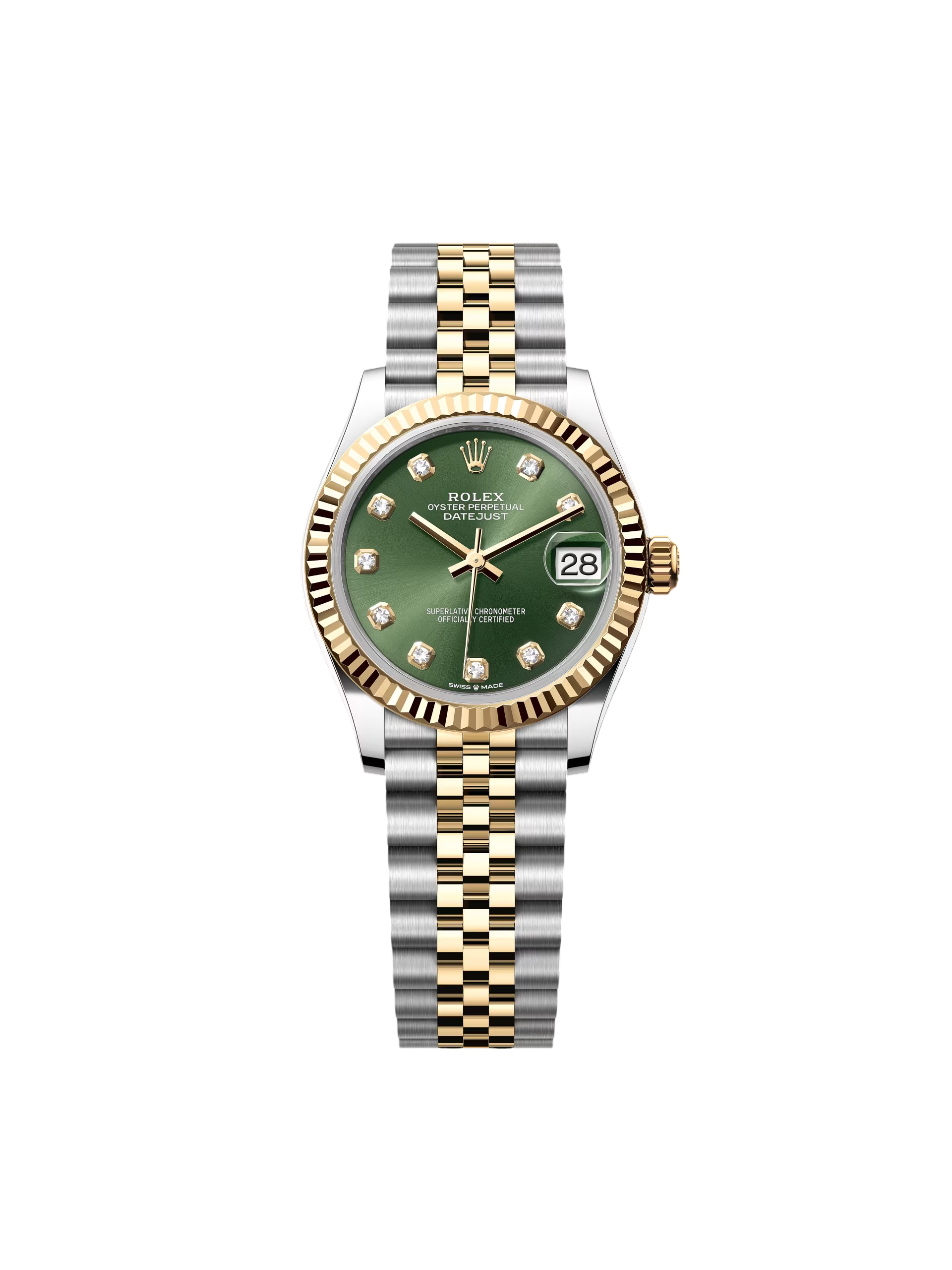 76CBDB72-D51C-3598-6AD1-D6CB22859E34 Rolex Datejust m278273-0029/0030 31mm Olive Green Dial Stainless Steel and Yellow Gold Oyster Watch - Image 1