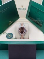 Rolex Datejust m278381-0027/0028 Chocolate Diamond 31mm Dial Diamond-Set Bezel and Oyster Bracelet Watch - Image 9