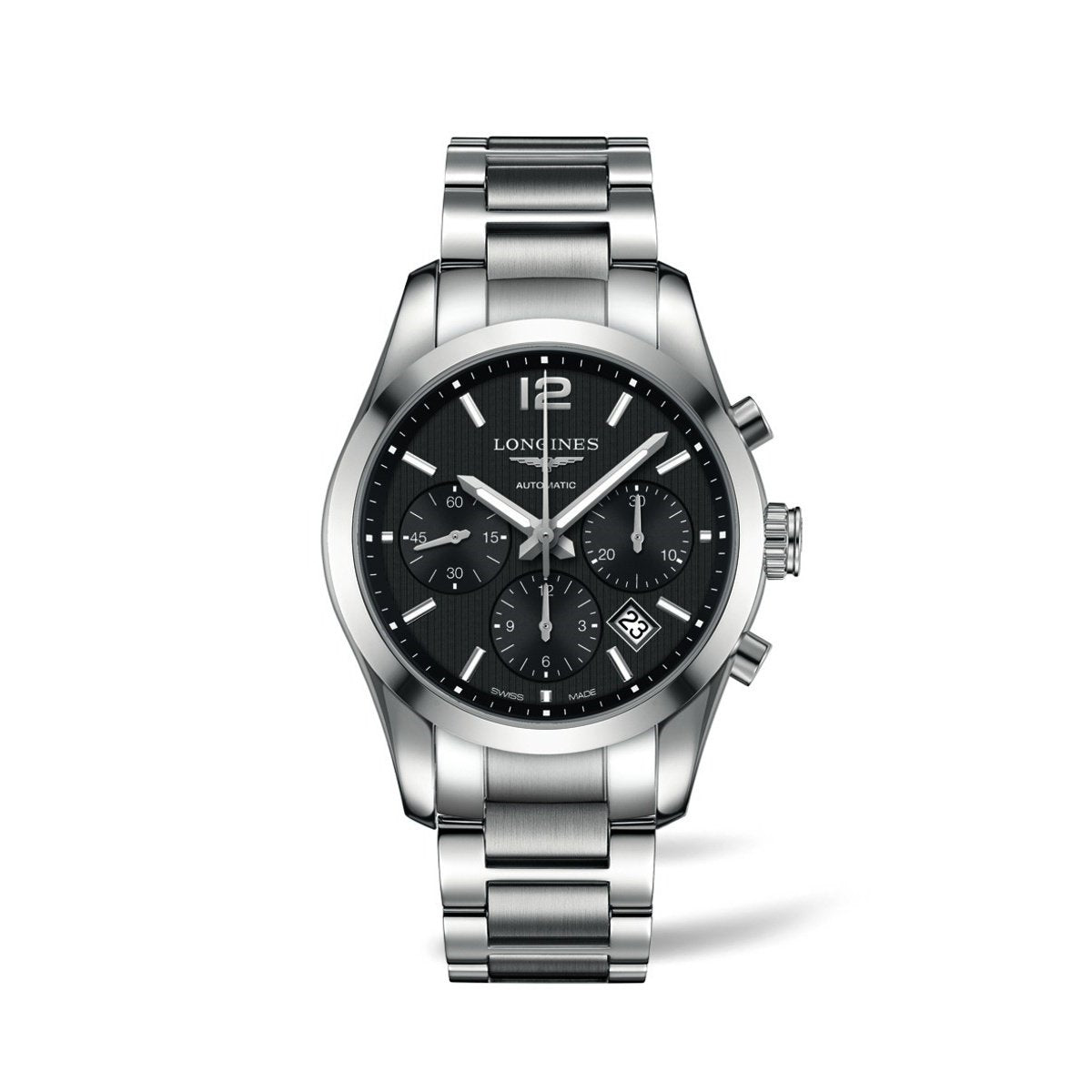 7ED53E51-E205-727C-EC41-FAE7D3ADB4FA Longines Men's L27864566 Conquest Chronograph Automatic Stainless Steel Watch - Image 1