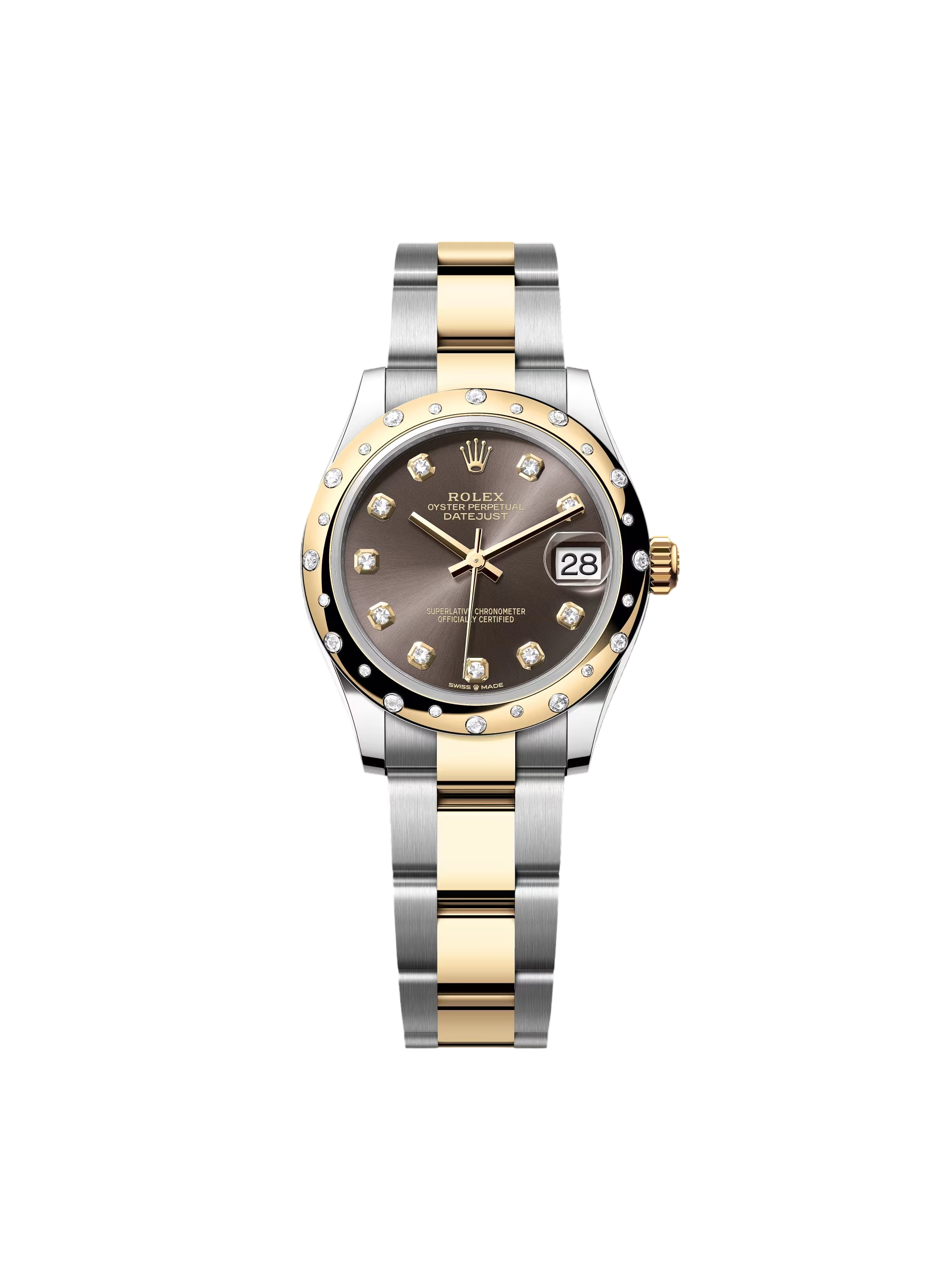 80472BED-E986-2183-8174-3C28B7685332 Rolex Datejust 31mm 278343RBR Dark Grey Dial Yellow Rolesor Oyster Watch - Image 1