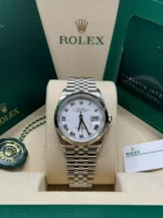 Rolex Datejust 41mm Smooth Bezel White Roman Dial Jubilee - 126300 - Image 3