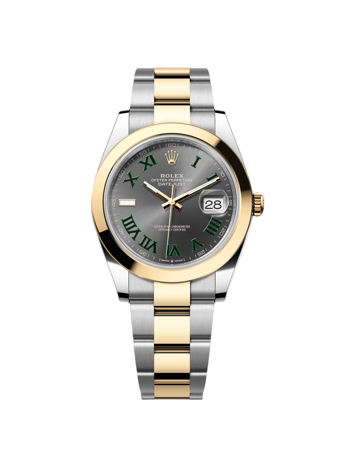 84401E53-E263-761F-8C36-52F682B3B59A Rolex Datejust 41mm 126303 Slate Roman Oyster Steel and Yellow Gold Mens Watch - Image 1