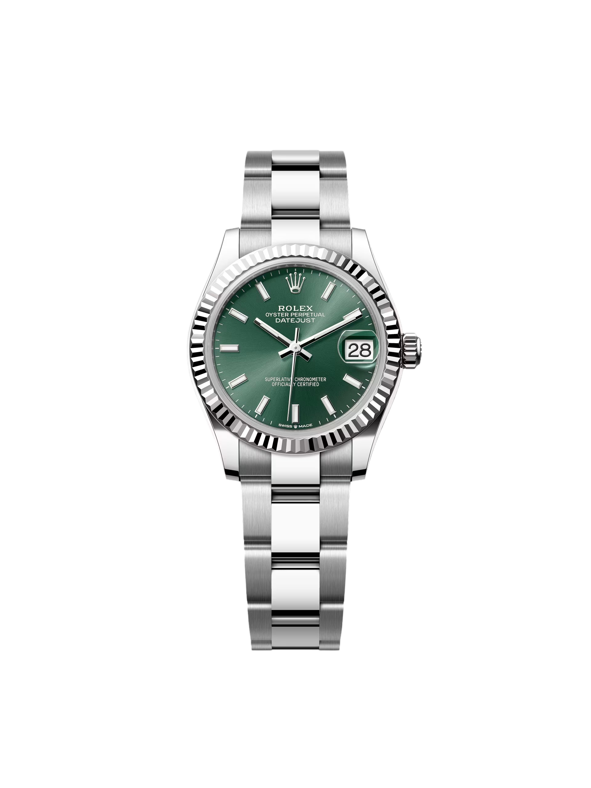 87945388-8376-B376-43EE-8EC2B57D35CD Rolex Datejust m278274-0017/0018 Green Dial 31mm Oyster Watch - Image 1