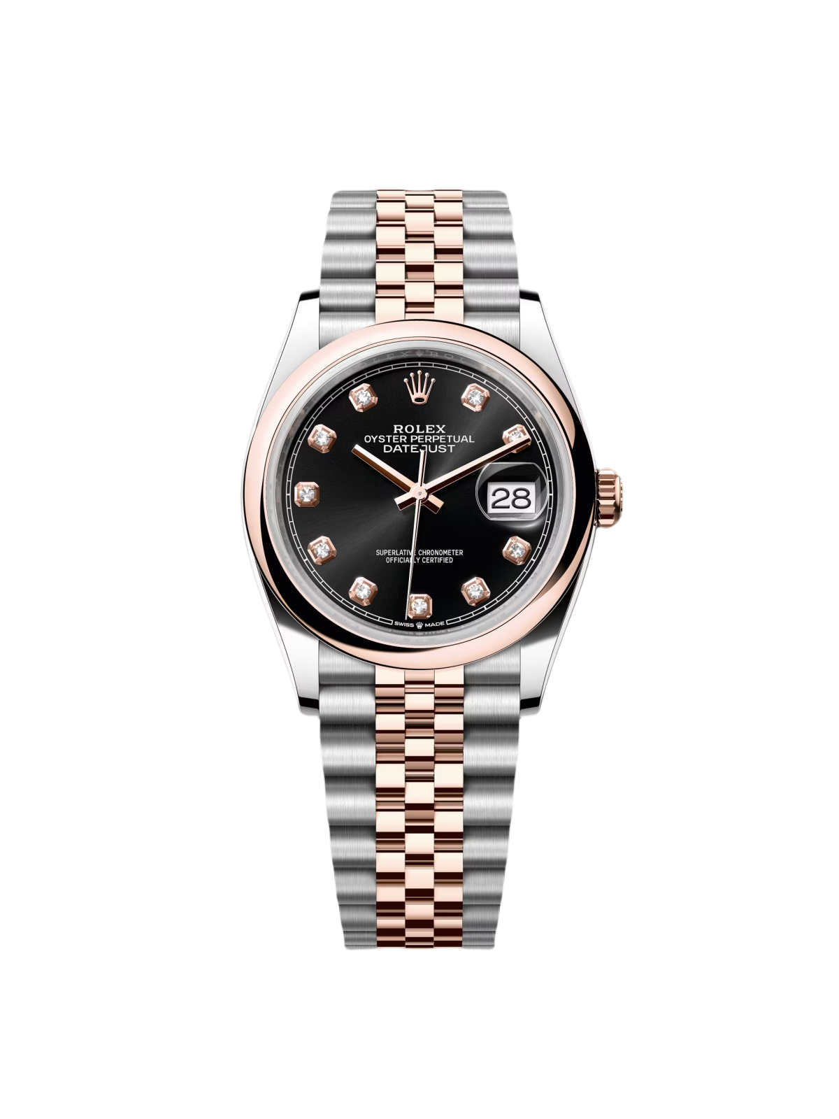 89EB70B4-C9C8-EC39-1AA1-7EF81DDD1A2B Rolex Datejust 36mm 126201 Bright Black Dial Jubilee Bracelet Watch - Image 1