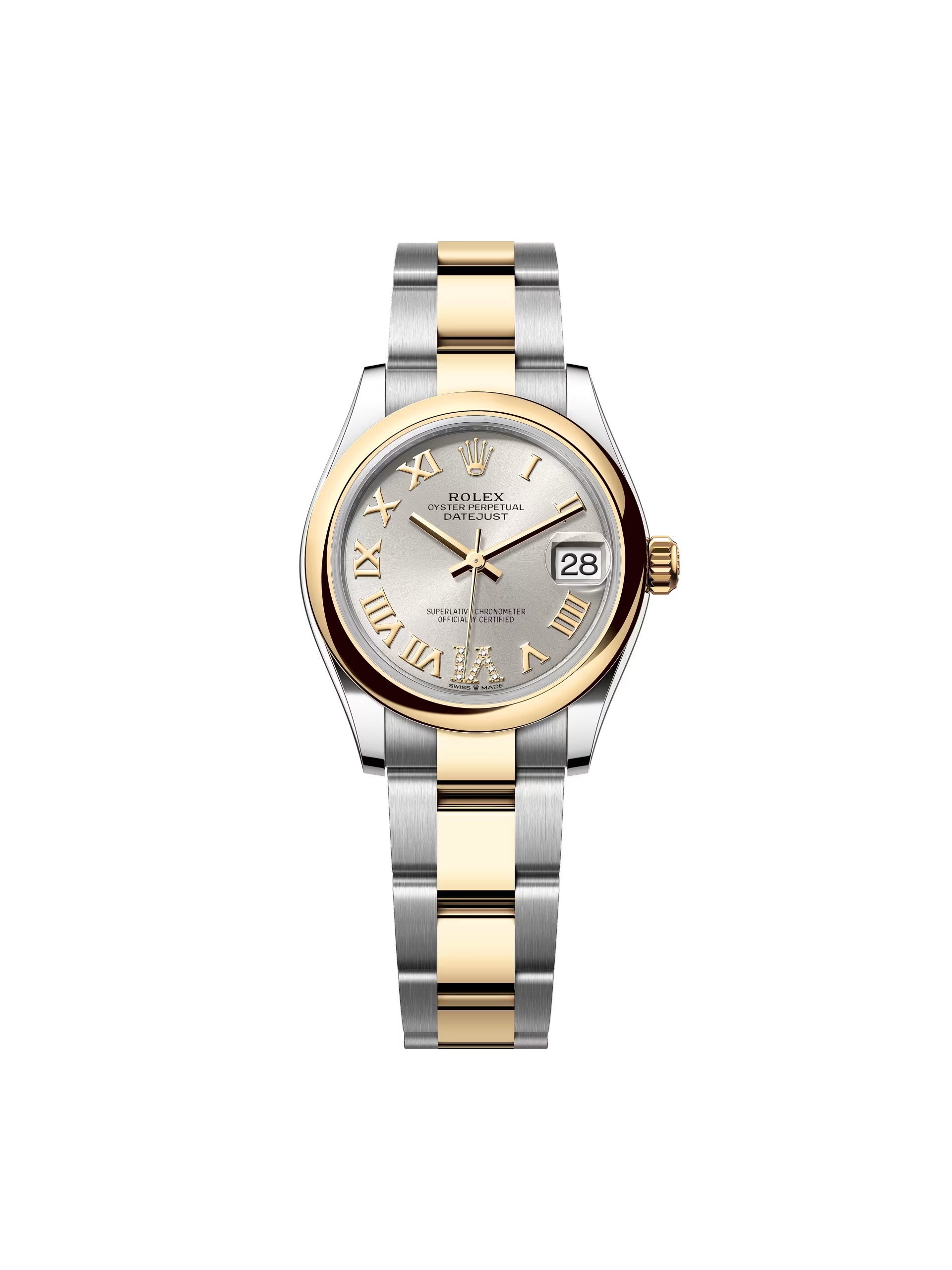 8F438346-AEF5-434C-B4F1-37133A7FDFAA Rolex Datejust m278243-0003/0004 31mm Silver Dial Yellow Rolesor Oyster Watch - Image 1