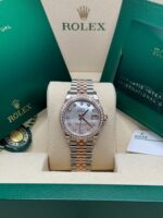 Rolex Datejust m278381-0025/0026 Mother-of-Pearl Diamond 31mm Dial Diamond-Set Bezel and Oyster Bracelet Watch - Image 11