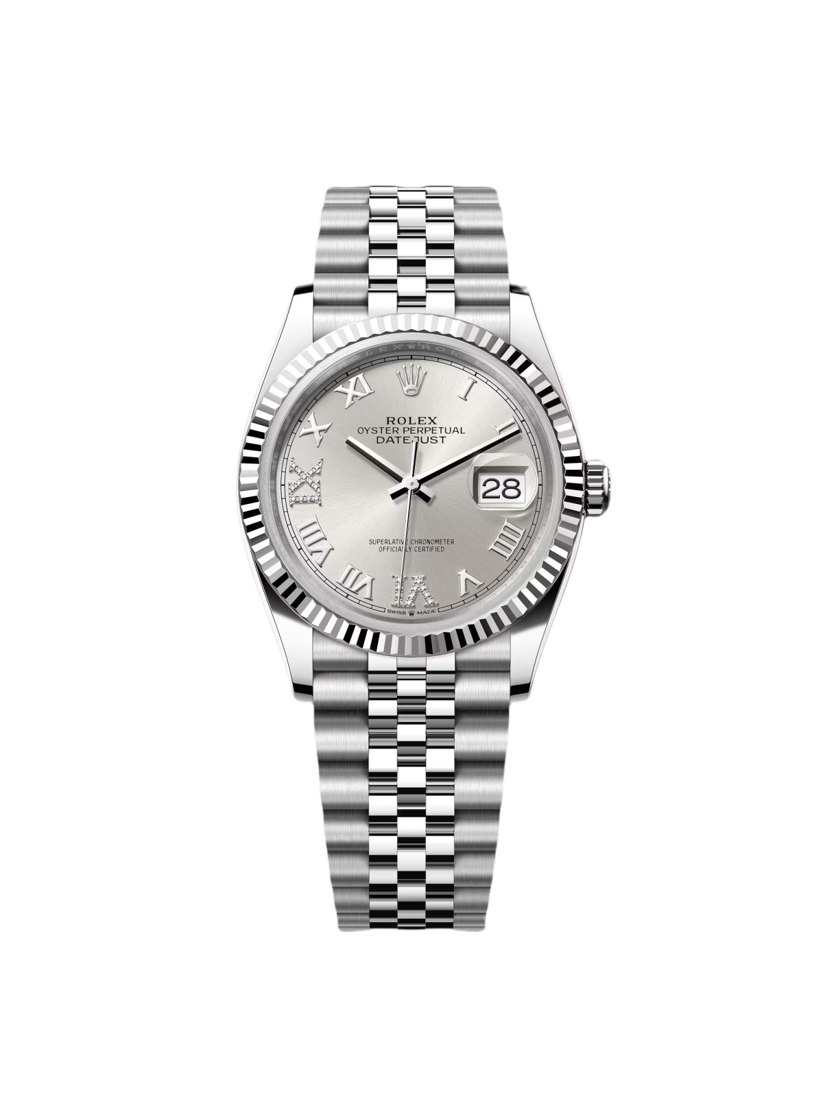 967F3129-FBC2-3964-127B-587768481186 Rolex Datejust 36mm 126234 White Roman Dial Oyster Stainless Steel Mens - Image 1