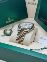Rolex  Datejust 41mm 126333 White Index Oyster Steel and Yellow Gold Mens Watch - Image 7