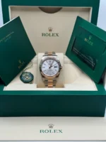Rolex Datejust 41mm 126331 Silver Fluted Motif Dial Two Tone Stainless Steel & 18K Rose Gold Jubilee Bracelet Men's Watch - Image 12