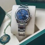 Rolex Datejust m278344-0035/0036 Bright Blue Dial 31mm Domed Diamond Oyster Watch - Image 9