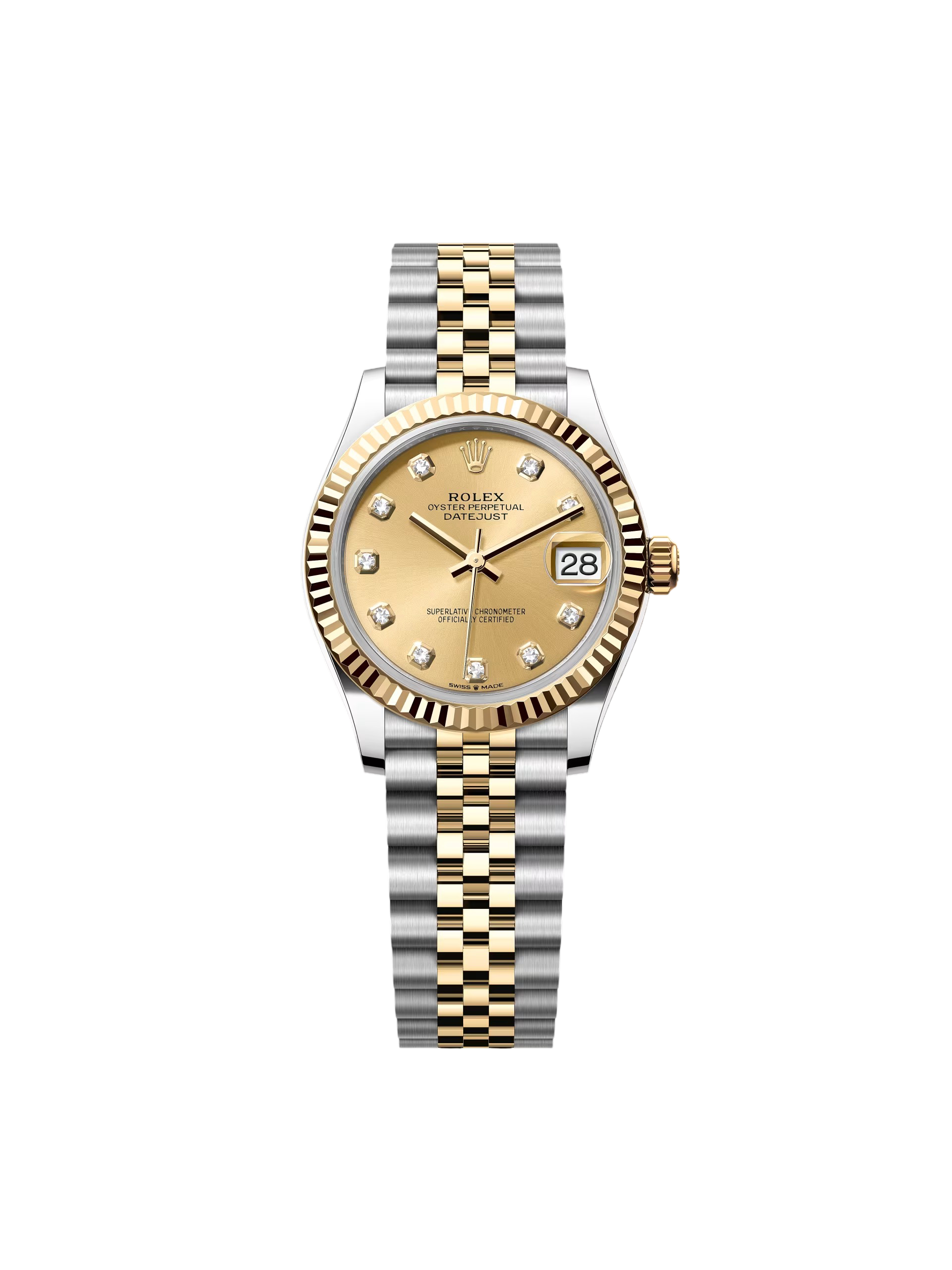 9B231AE3-8B48-ED38-7CEB-DAD91AE38524 Rolex Datejust m278273-0025/0026 31mm Champagne Dial Stainless Steel and Yellow Gold Oyster Watch - Image 1